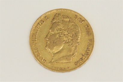 null Pièce en or de 20 francs Louis Philippe (1834 B)

TB à TTB.

Poids : 6.45