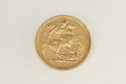 null Souverain Victoria effigie du jubilé en or. (1889)

Poids : 7.95 g.