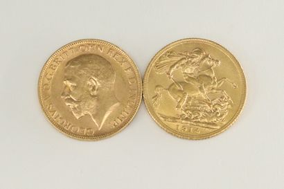null Lot of 2 Sovereigns in gold George V (1914 ; 1926)

Weight : 15.94 g.