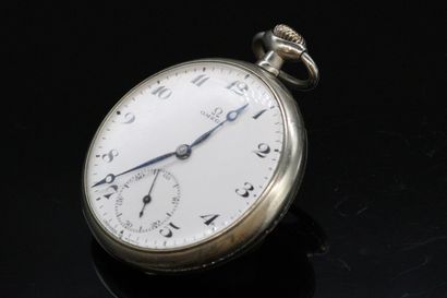 null OMEGA

Metal pocket watch, white enamel dial, sub-dial at 6 o'clock, Arabic...