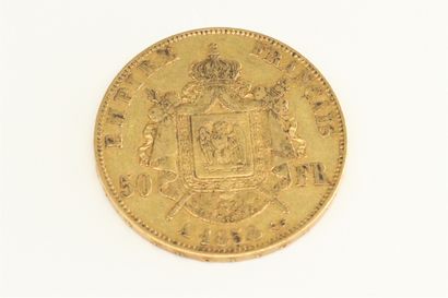 null Pièce en or de 50 francs Napoléon III tête nue (1858 A)



TTB à SUP.

Poids...