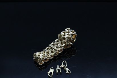 null Flexible bracelet in yellow gold 18k (750). 

Wrist size : approx. 19 cm - Gross...