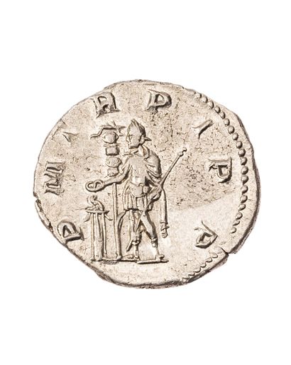 null EMILIAN (253) 

Antoninian 

A/ Draped and cuirassed bust on the right

R/ PMTRPIPP...