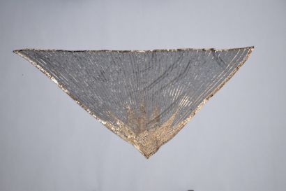 null ANONYMOUS



Rare and pretty triangular shawl circa 1920 in black lace embroidered...