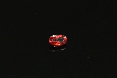 null Oval ruby on paper. 

Weight : 0.40 cts.