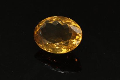 null Oval citrine on paper. 

Weight : 21.72 cts.