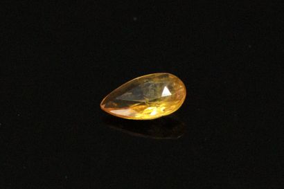 null Pear yellow sapphire on paper. 

Weight : 0.54 cts.