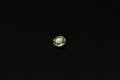 null Green oval sapphire on paper. 

Weight : 0.81 cts.
