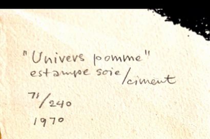 null SZÉKELY Pierre (1923-2001)

Univers pomme, 1970

Estampe sur papier chiffon...