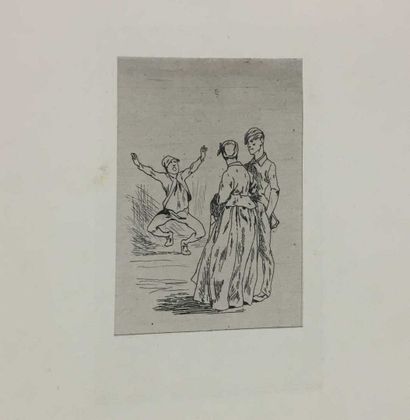 null ECOLE MODERNE, Lot de 8 gravures:



GAVARNI Paul (1804-1866)

Portrait de femme,...