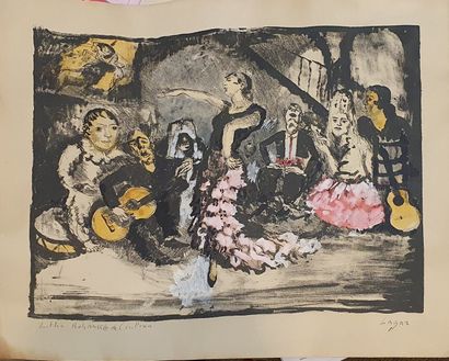 null LAGAR Celso (1891-1966)

flamenco,

lithographie réhaussée à la gouache, signée...