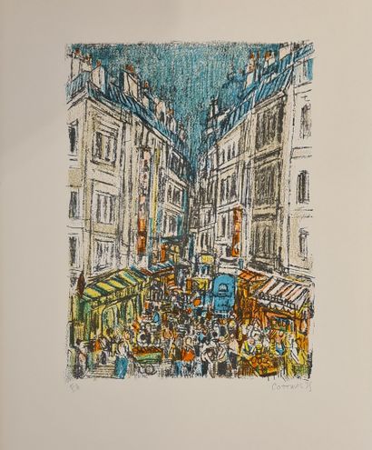 COTTAVOZ André (1922-2012)

paris, Rue Montorgueil,...