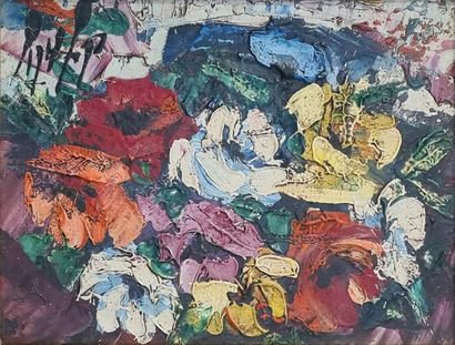 null D'ANTY Henry Maurice (1910-1998)

Fleurs 

Huile sur toile signée en bas à droite,...