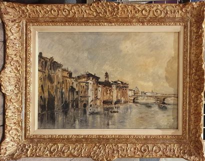 null DUFEU Édouard Jacques, 1836-1900,

Florence,

huile sur toile rentoilée, signée,...