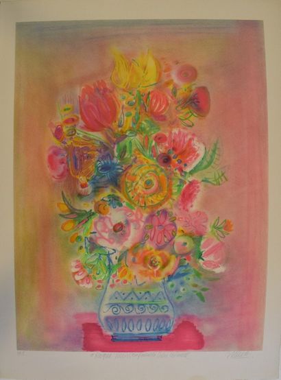 null MENTOR Blasco (1919-2003)

Bouquet flamboyant, 

Lithographie signée en bas...