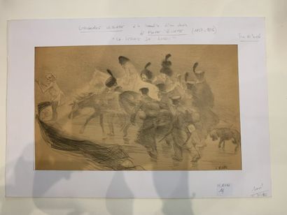 null 
WILLETTE Adolphe, after

The Retreat from Russia

Original lithograph, signed...