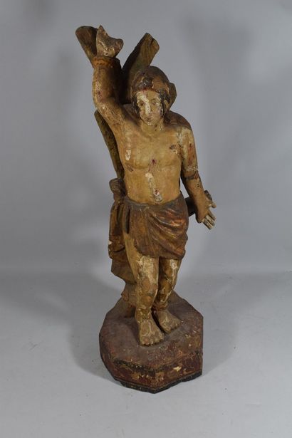 null Saint Sébastien en bois sculpté en ronde-bosse, polychromé et

doré.

Colonies...