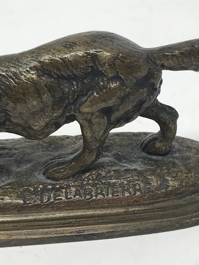 null DELABRIERRE Edouard (1829-1910), d'ap.

Chien de chasse, épreuve en bronze,...