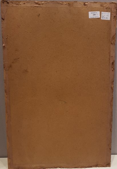 null Peinture sur soie :paon et oiseau (accident), H. 13 - L. 23 cm

on y joint une...