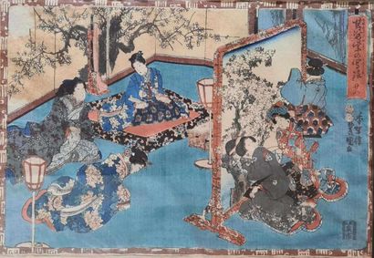 null Utagawa Toyokuni III (1786-1864)

Deux oban yoko-e, de la série Sono sugata...