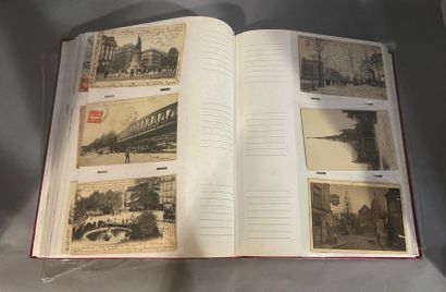 null Un album de cartes postales anciennes de Paris on y joint quelques reproduc...