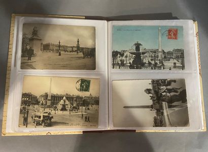 null Lot de carte postales anciennes de Paris, faible valeur, dans leur emboitag...