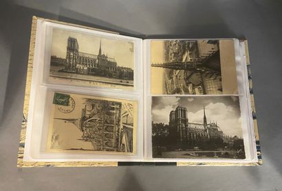 null Lot de carte postales anciennes de Paris, faible valeur, dans leur emboitag...