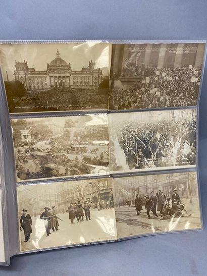 null PHOTO CARDS on the interwar period in Germany: barricades, spartakists, Weimar...