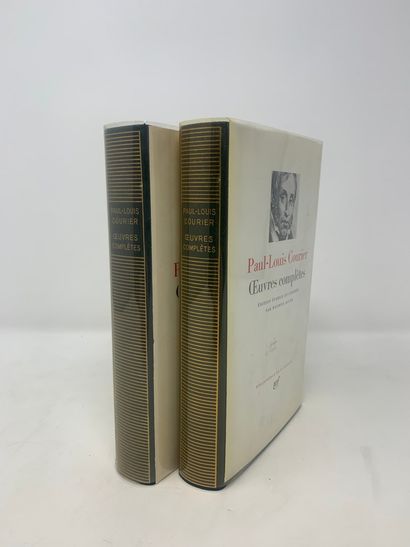 null BIBLIOTHEQUE DE LA PLEIADE

2 vol.

COURIER Paul-Louis, Oeuvres complètes, Bibliothèque...