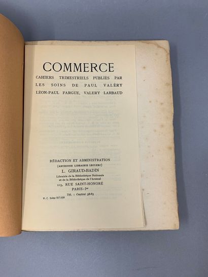 null COMMERCE 

Ensemble de cinq ouvrages : 

- Commerce, Cahier n°27, Cahiers trimestriels...