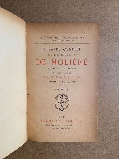null MOLIERE de J.-B Poquelin - Théâtre complet - Publié par D. Jouaust - Editions...