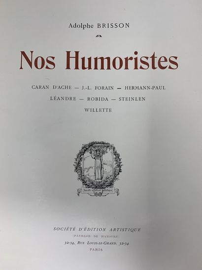 null OUVRAGES DIVERS 



Ensemble de deux ouvrages : 

- BRISSON Adolphe, Nos humoristes,...