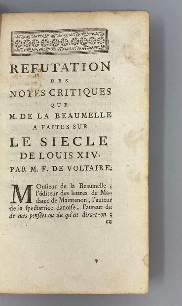 null 2 volumes LE SIECLE POLITIQUE DE LOUIS XIV - A sieclopolie 1754 - In-12

Tome...