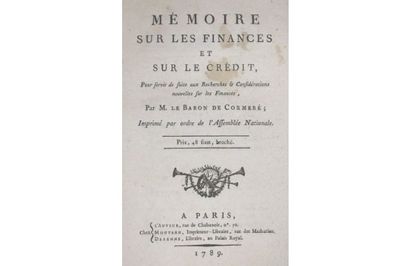 null CORMERÉ (Guillaume-François de Mahy, baron de). Mémoire sur les finances et...