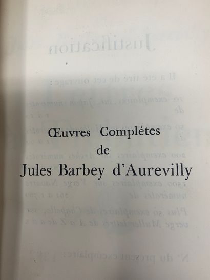 null OEUVRES COMPLETES - BARBEY D'AUBERVILLY Jules 

Ensemble de deix-sept ouvrages...