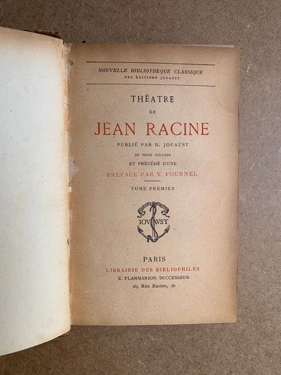 null RACINE Jean de. Théâtre - plublié par D. JOUAUST - Préface par V. Fournel -...