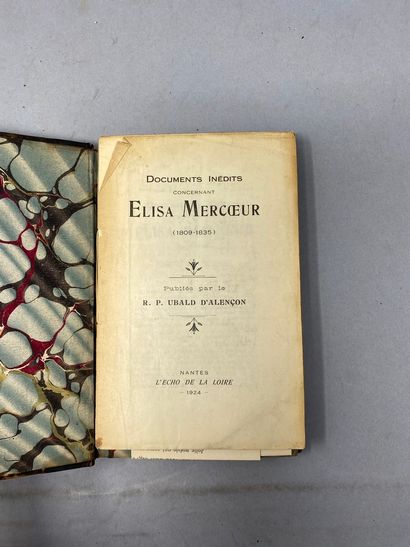 null Ensemble de 6 ouvrages DIVERS

MERCOEUR Mademoiselle Elisa, Poésie,, Imp. Mellinet-Malassis,...