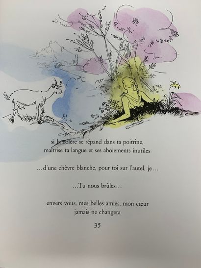 null SAPPHO - Poésies, ill. d'Amandine Doré, édition d'Art Les Heures Claires, Paris,...