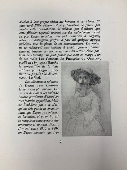 null DEGAS Edgar, Huit sonnets d'Edgar Degas, Préface de Jean Nepveu Degas, La jeune...