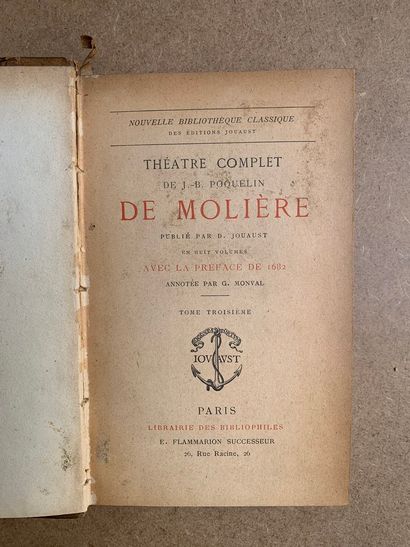 null MOLIERE de J.-B Poquelin - Théâtre complet - Publié par D. Jouaust - Editions...