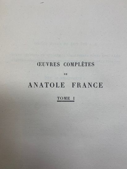 null LITTERATURE FRANCAISE 

FRANCE Anatole, Oeuvres complètes, huit tomes, Calmann-Lévy,...