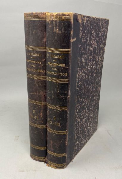 null 2 volumes CHABAT.P - Dictionnaire de construction - Editions A.Morel et Cie...