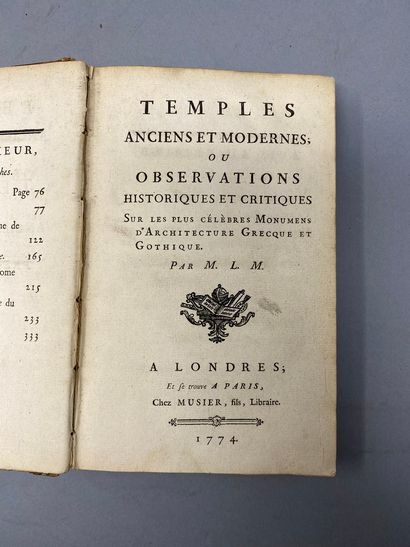 null Lot de 5 volumes "Architecture, Art et Histoire"

M.L.M, Temples anciens et...