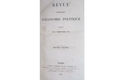 null FIX (Théodore). Revue mensuelle d'économie politique. Paris, Au Bureau du Journal,...