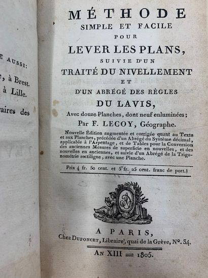 null François LECOY, Méthode simple et facile pour lever les plans, suivi d'un traité...