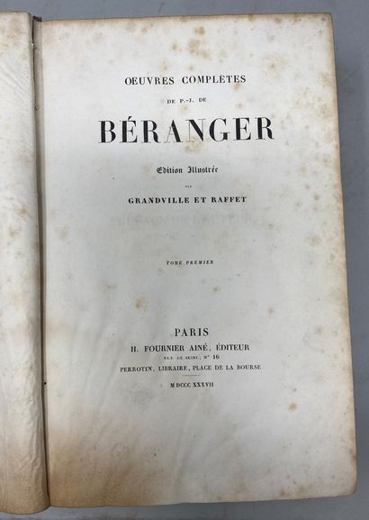 null BREANGER - Oeuvres complètes - Illustrées par Grainville et Raffet - Editions...