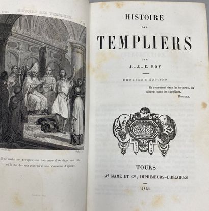 null J.-J. - E. ROY - Histoire des Templiers - Deuxième éditions Ad Mame et Cie,...