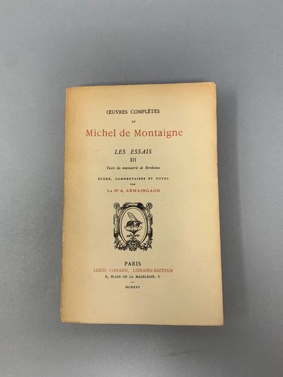 null MONTAIGNE Michel de - Les essais - Texte du manuscrit de Bordeaux, étude, commentaires...
