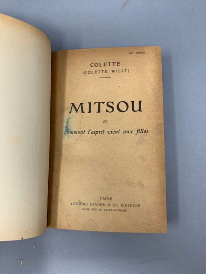 null Lot comprenant 3 ouvrages : 



COLETTE Willy - Mitsou ou comment l'esprit vient...