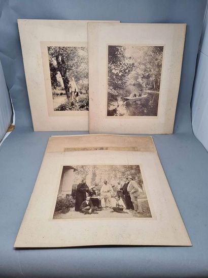 null Photography. Set of seven albumin prints laminated on cardboard. On the front...